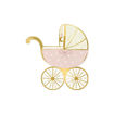 Picture of NAPKINS BABY STROLLER LIGHT PINK 14X15CM
